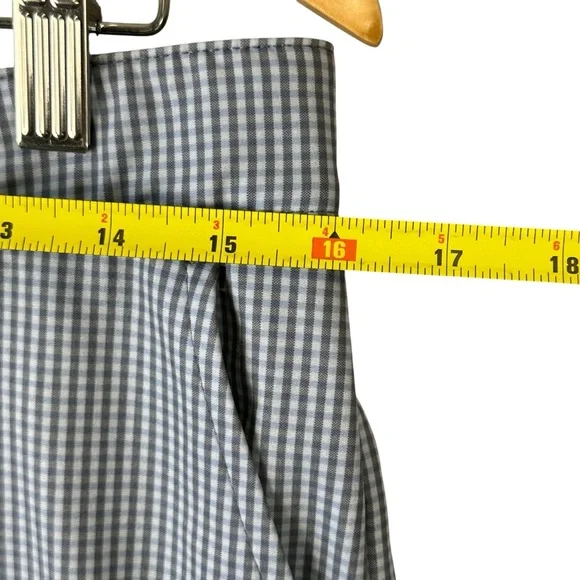 Adidas men's 32 blue check nylon stretch shorts with slash pockets - Picture 5 of 6